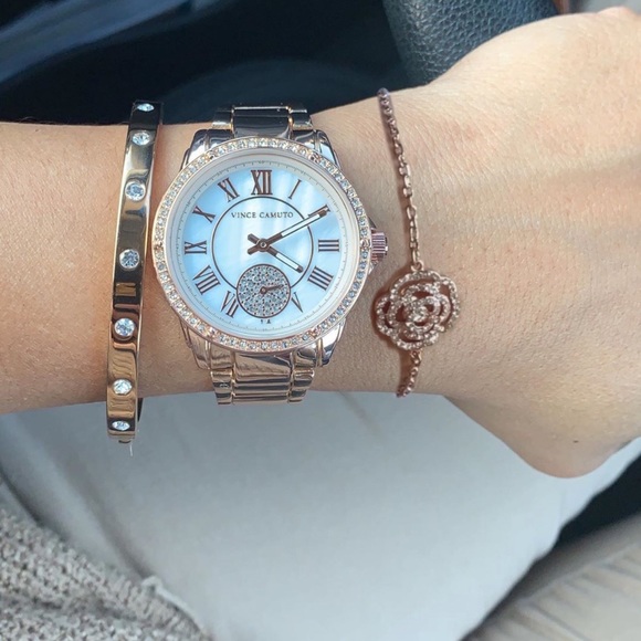 KATE SPADE • Rose Gold Crystal Rose Bracelet - Picture 4 of 4